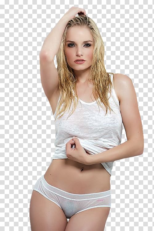 Woman Wearing White Tank Top The Naked Woman Waist Painting Female