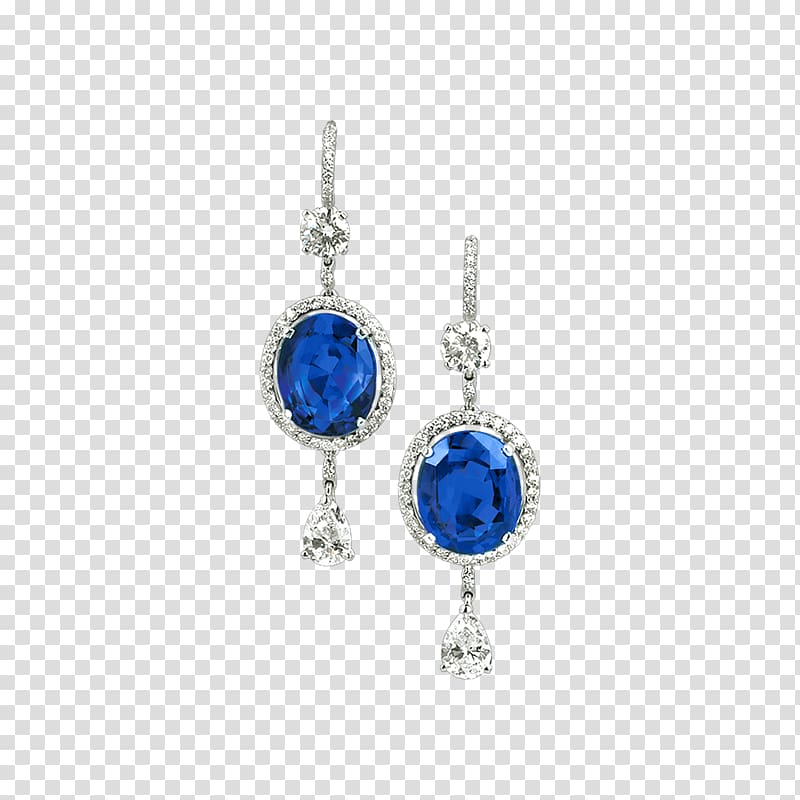 Sapphire Earring Body Jewellery, sapphire transparent background PNG ...