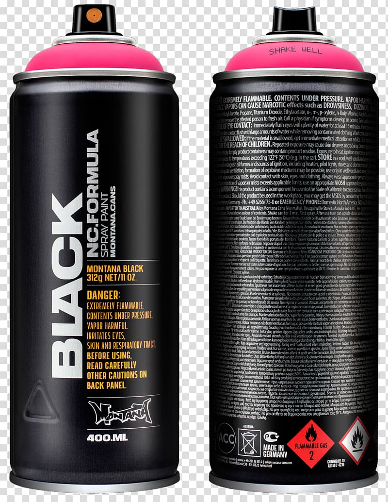 Montana Black Aerosol paint Color Aerosol spray, SPRAY transparent background PNG clipart