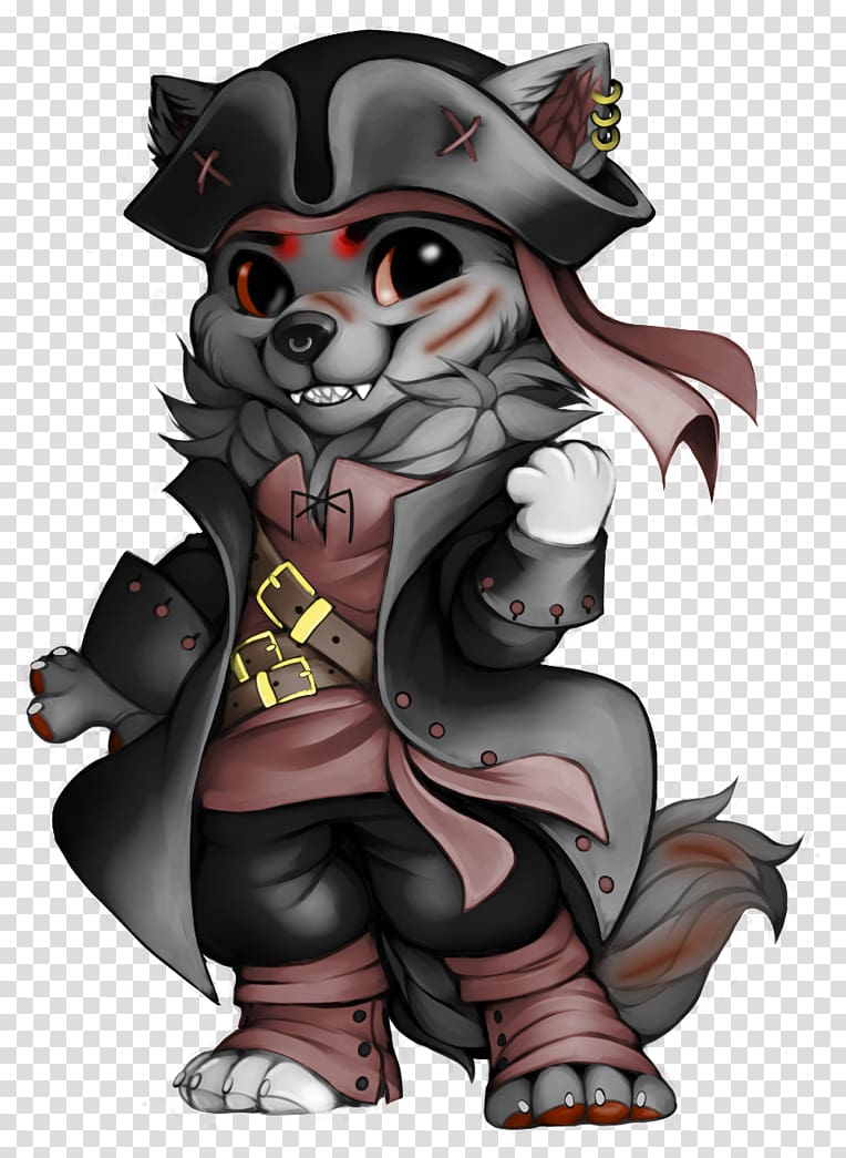Gray wolf Piracy Costume Furry fandom, hyena transparent background PNG clipart