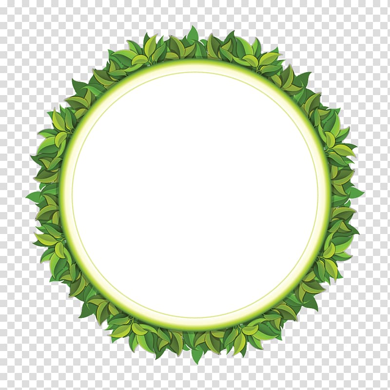 round white and green , Circle Fertilizer , Green leaf pattern transparent background PNG clipart