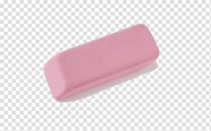 pink and white pencil eraser, Pink Rectangle, Pink eraser transparent background PNG clipart