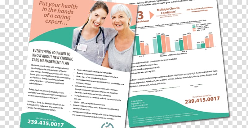 Flyer Brochure Medicare Chronic care management Display advertising, adagency pamphlet transparent background PNG clipart