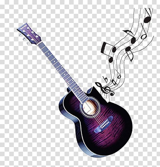 black guitar transparent background PNG clipart