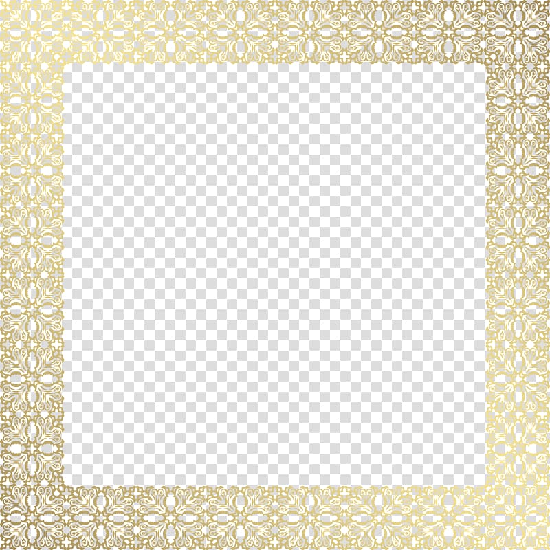brown floral frame illustration, Square Area Pattern, Border Decorative Frame Gold transparent background PNG clipart