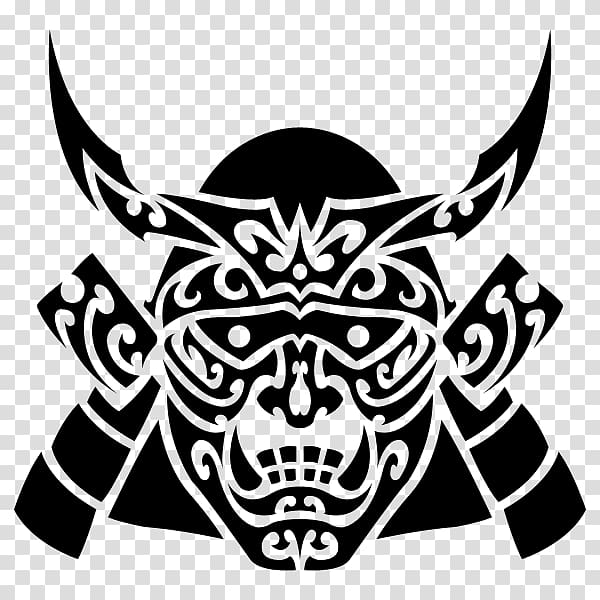 Black and Grey Samurai Mask Tattoo  Love n Hate