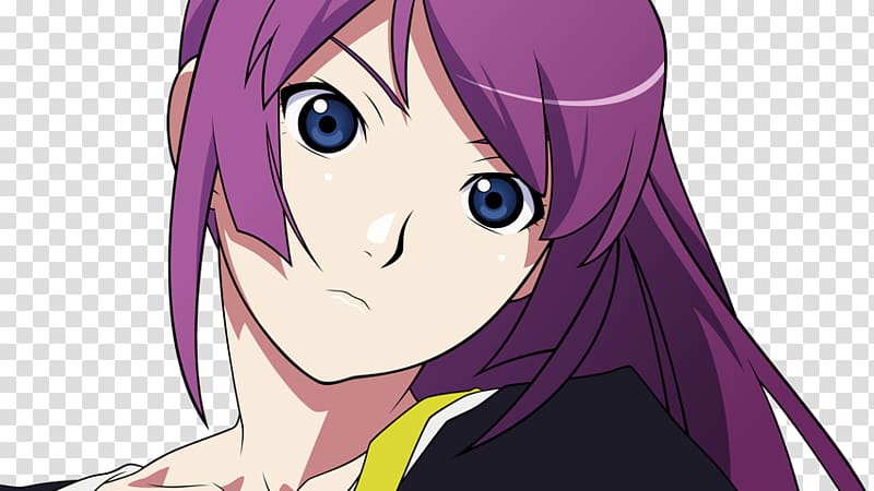 Monogatari Series Hitagi Senjougahara Anime Chibi Shaft, Anime transparent background PNG clipart