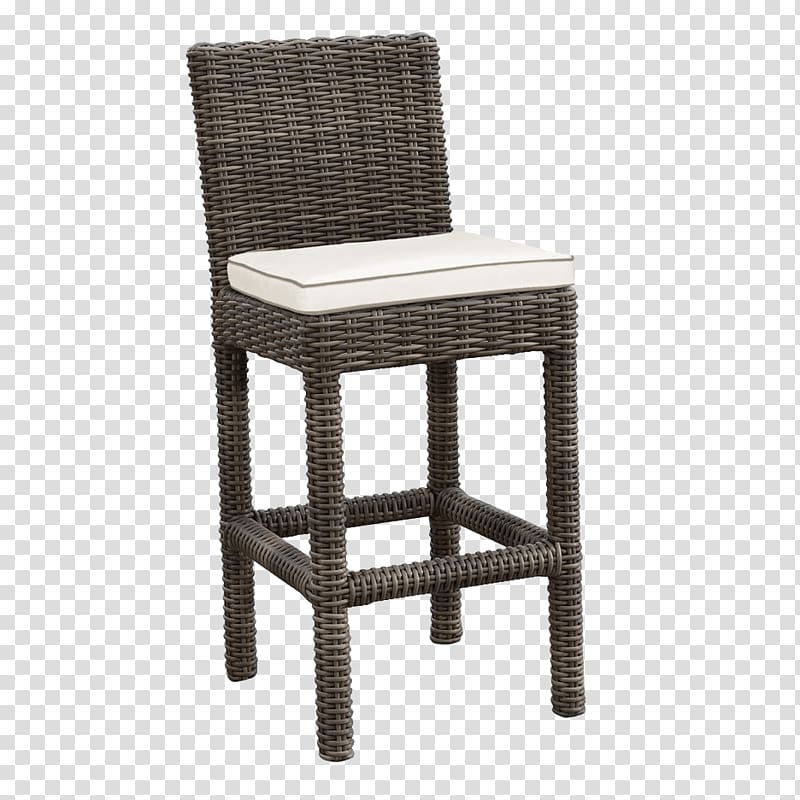 Bar stool Resin wicker Garden furniture Chair, four legs stool transparent background PNG clipart