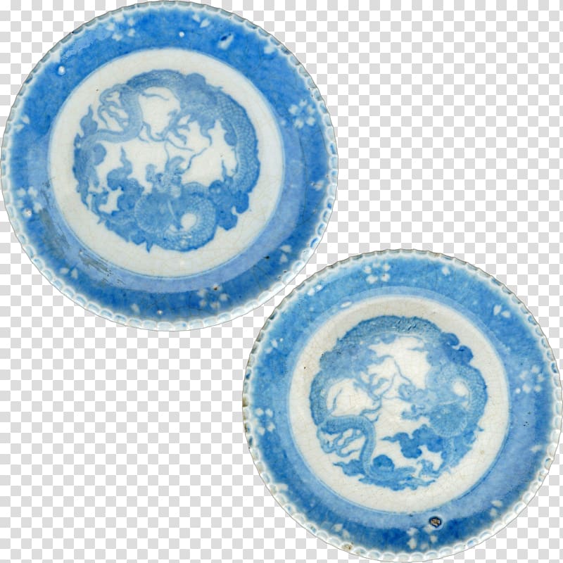 Underglaze Plate Blue and white pottery Ceramic glaze Porcelain, Plate transparent background PNG clipart