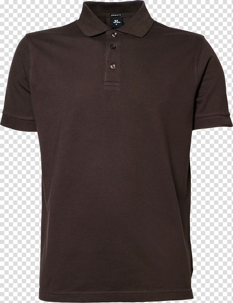 Polo shirt T-shirt Collar Sleeve, chocolate--logo transparent ...