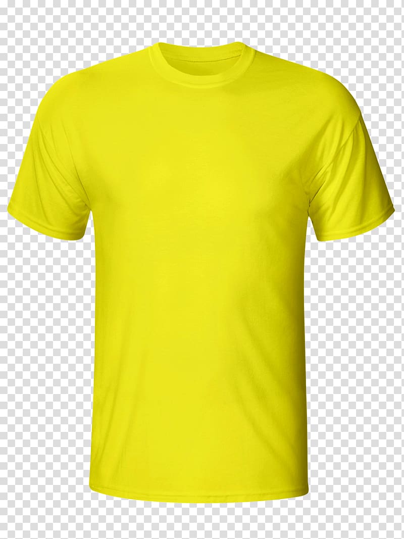 T-shirt Polo shirt Sleeve Sportswear Clothing, shiny yellow transparent background PNG clipart