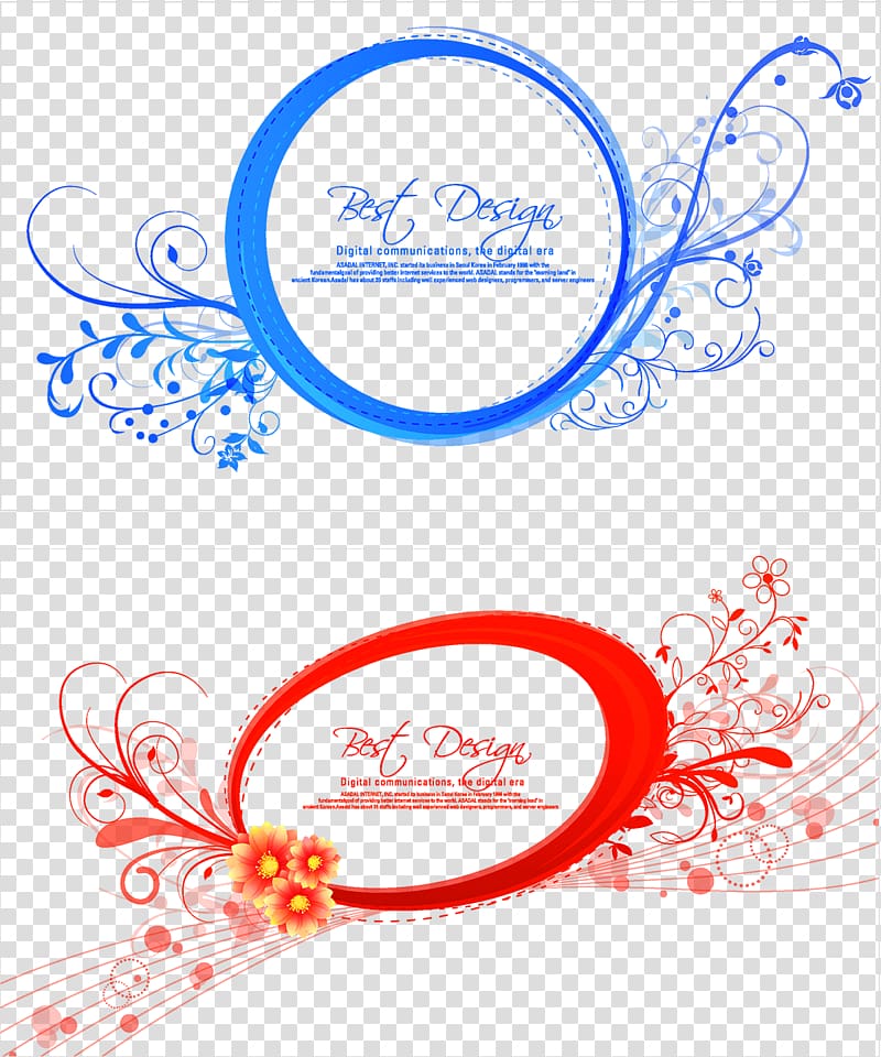 red and blue Best Design floral , Motif Circle Adobe Illustrator, Ring pattern transparent background PNG clipart