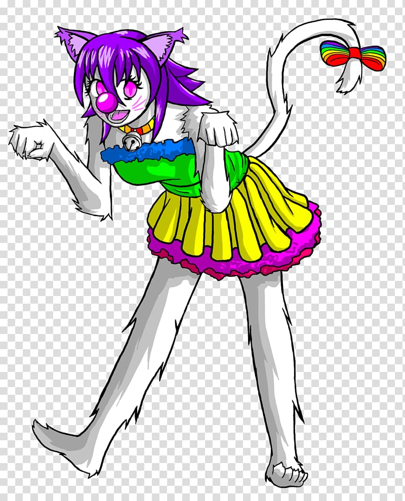 Art Harlequin Circus Clown Catgirl, Circus transparent background PNG clipart