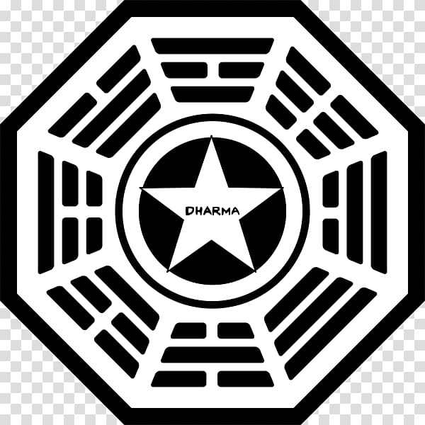 Dharma Initiative John Locke Desmond Hume Shannon Rutherford Logo, lost transparent background PNG clipart