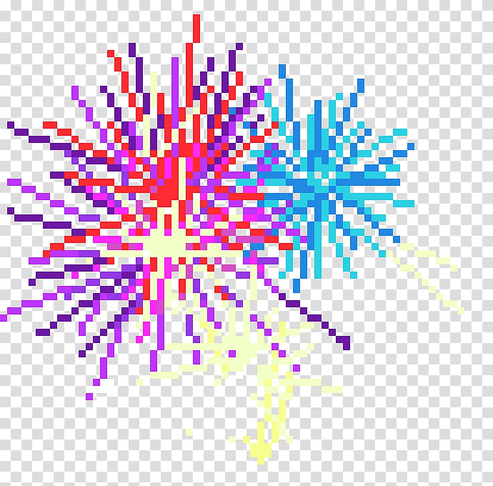Pixel art Fireworks, fireworks transparent background PNG clipart