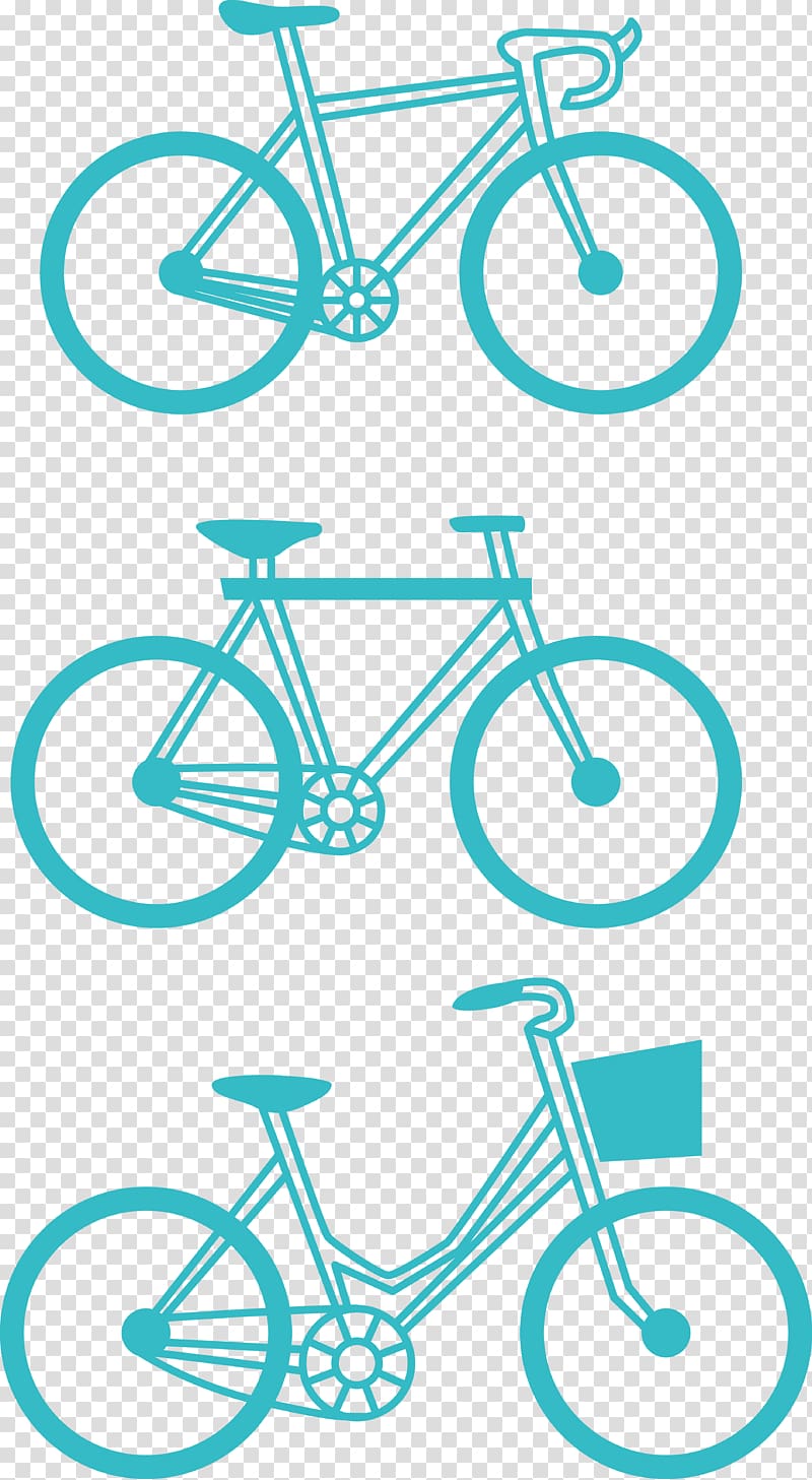 Road bicycle Cycling Silhouette, Blue cartoon bike transparent background PNG clipart
