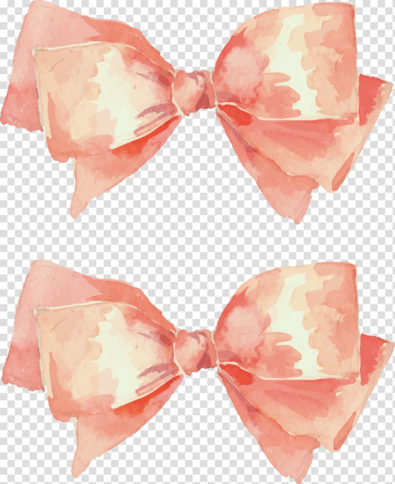 Watercolor painting Illustration, Hand painted pink bow transparent background PNG clipart