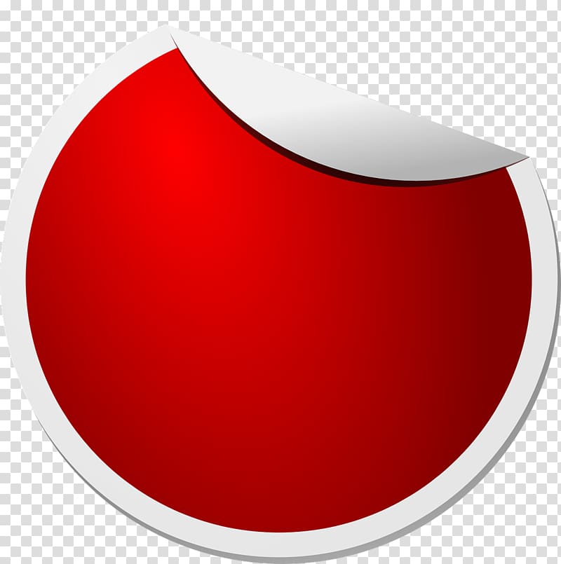 round red and white illustration, Label Sticker , red circle transparent background PNG clipart