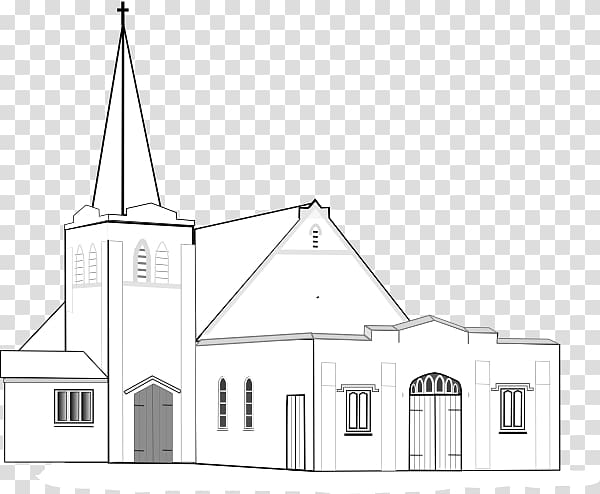 Black and white Line art , Arima Church Of The Nazarene transparent background PNG clipart