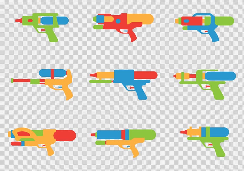 Water gun Toy Firearm Pistol, Children\'s water gun collection transparent background PNG clipart