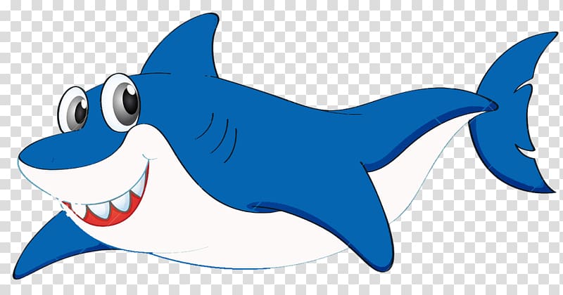 white and blue shark illustration, Shark Cartoon , shark transparent background PNG clipart