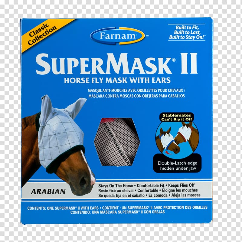 Arabian horse Pony SuperMask II Horse Fly Mask Farnam Supermask II, mask transparent background PNG clipart