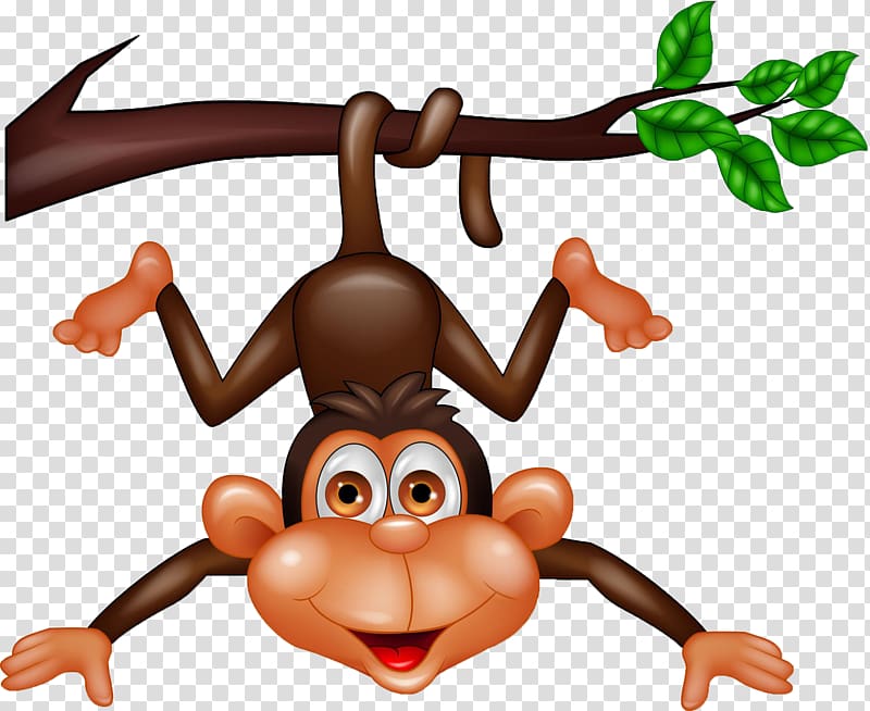 Monkey , The little monkey on the branches transparent background PNG clipart