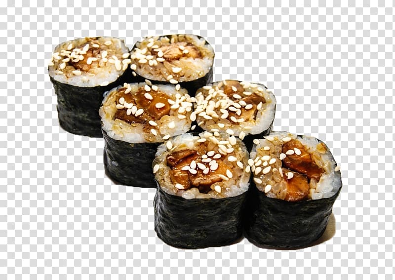 California roll Unagi Makizushi Sushi European eel, sushi transparent background PNG clipart