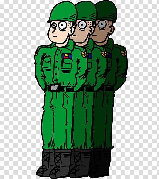 Army men Soldier Cartoon Drawing, Soldiers standing in line transparent background PNG clipart
