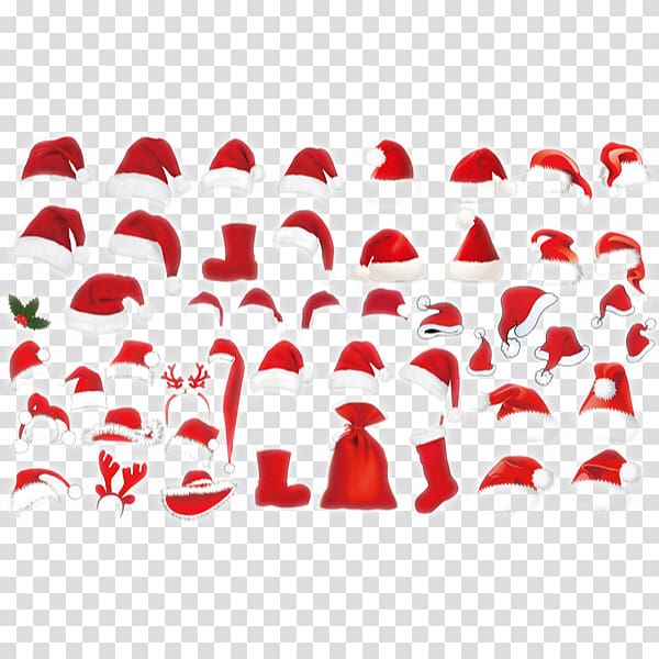 Santa Claus Christmas Hat, Atlas Christmas hat transparent background PNG clipart