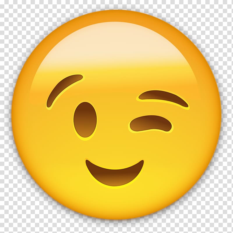 yellow emoji illustration, Smiley Emoticon Wink WhatsApp , smile emoji transparent background PNG clipart