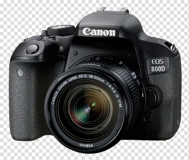 Canon EOS 77D Digital SLR Camera Canon Eos Rebel T7i EF-S 18-55 Is STM Kit, transparent background PNG clipart
