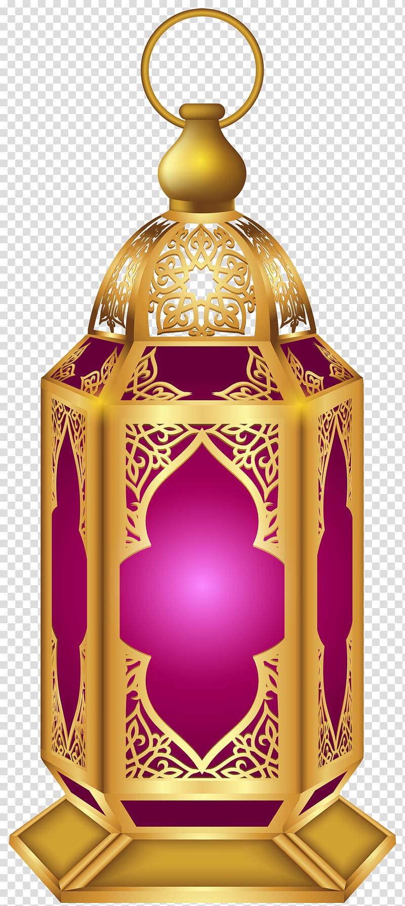 gold-colored pink candle lantern, Lantern , Beautiful Pink Lantern transparent background PNG clipart