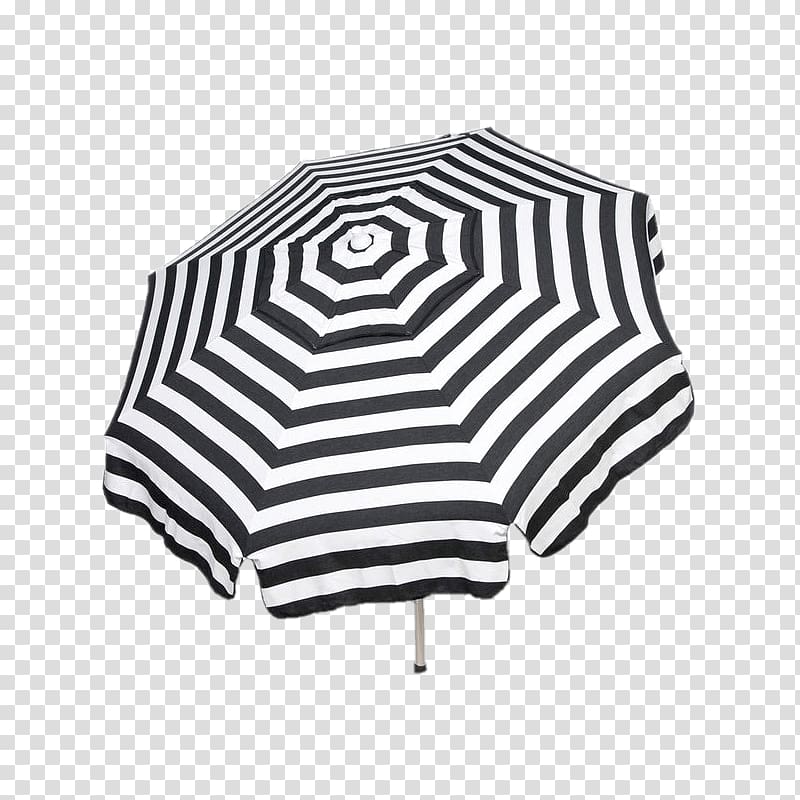 black and white striped patio umbrella, Parasol Black and White transparent background PNG clipart