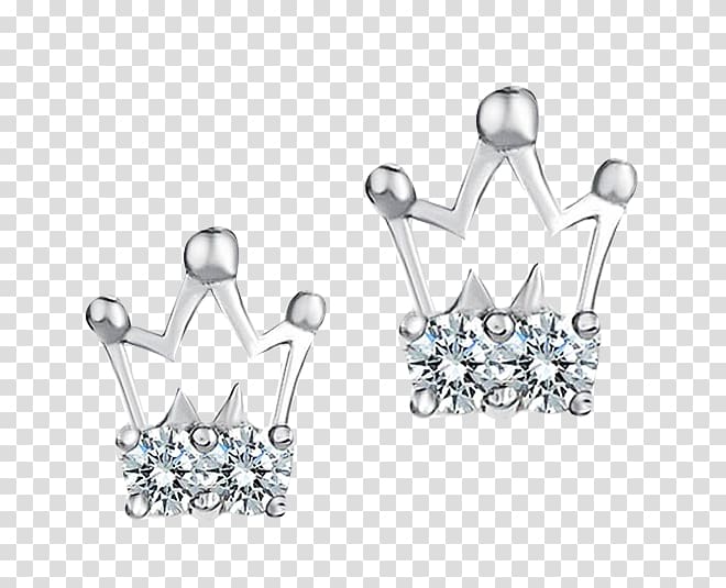 female crown earrings material transparent background PNG clipart