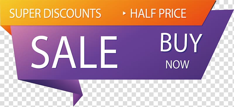 Sale , Purple origami banner transparent background PNG clipart