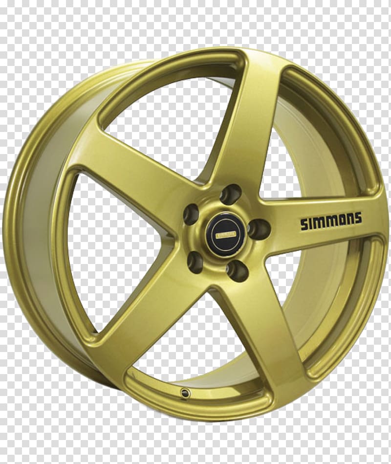 Alloy wheel Rim Tire Spoke, gold transparent background PNG clipart