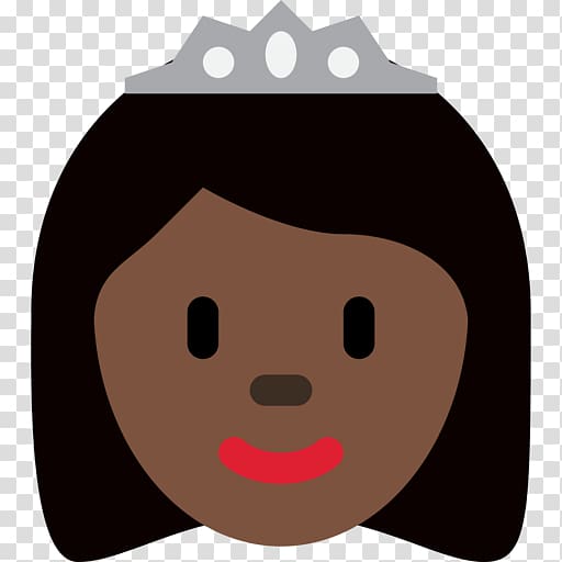 Emojipedia Princess Dark skin Human skin color, Emoji transparent background PNG clipart