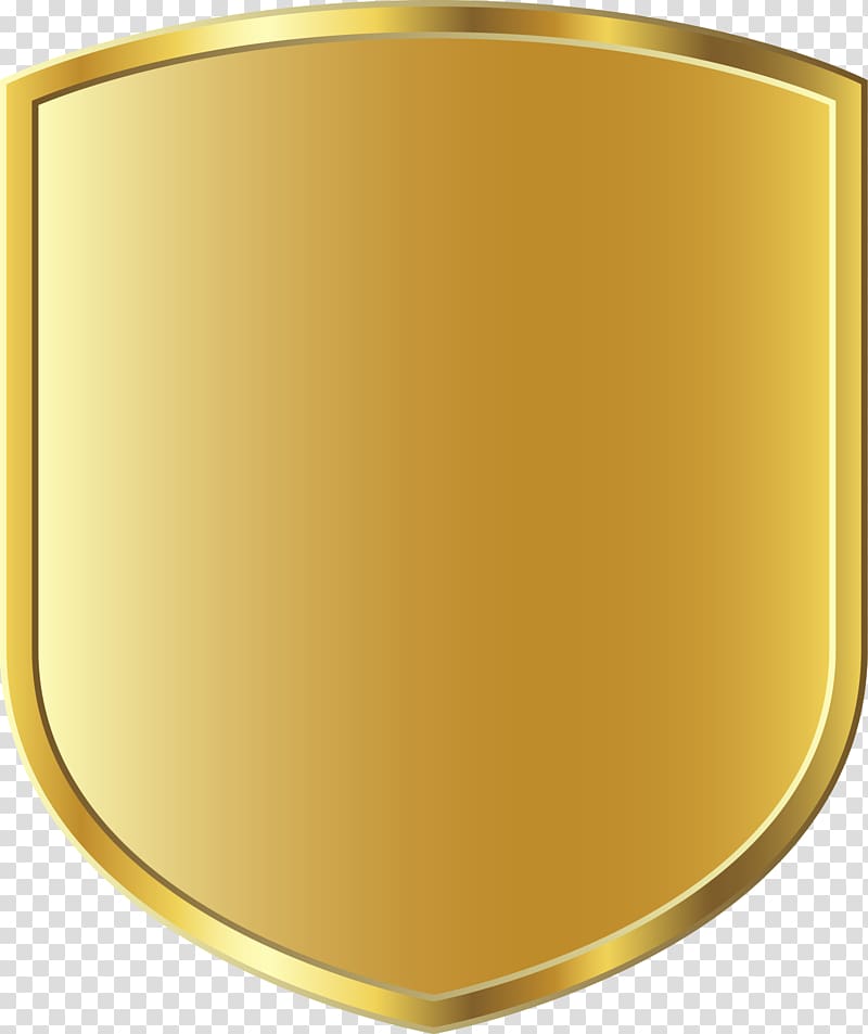Badge , Golden shining shield transparent background PNG clipart