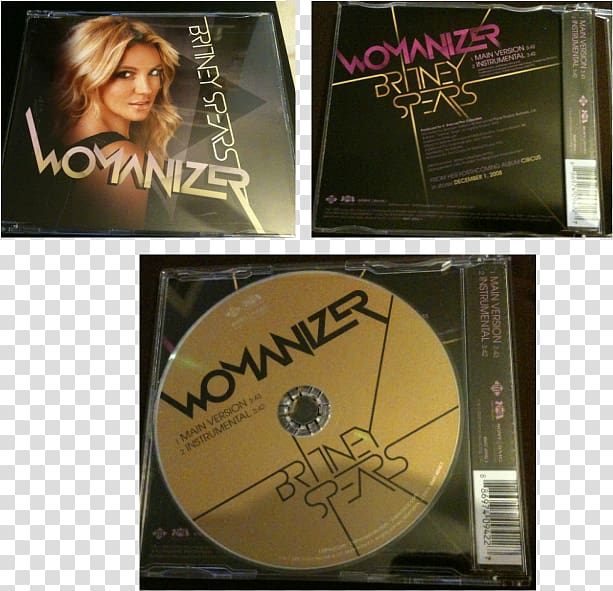 Compact disc Womanizer DVD CD single STXE6FIN GR EUR, britney spears transparent background PNG clipart