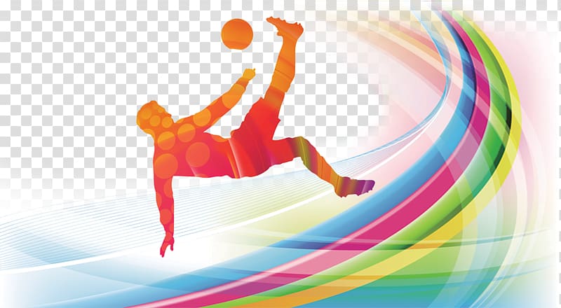 person playing soccer illustration, FIFA World Cup Trophy Poster Football, athlete transparent background PNG clipart