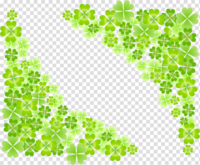 illustration of four leaf clover lot, Four-leaf clover, Clover background transparent background PNG clipart