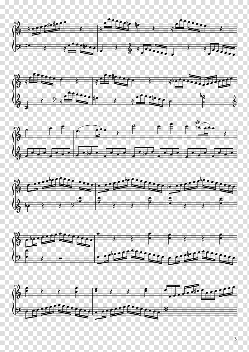 Sheet Music Piano Sonata No. 16 Tempo, sheet music transparent background PNG clipart