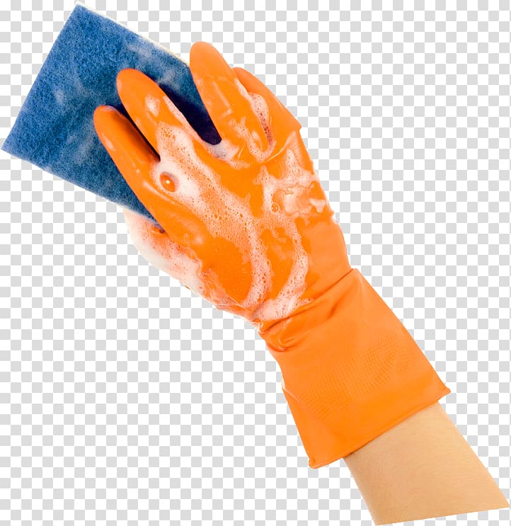 person wearing orange gloves holding sponge, Cleaner Maid service Commercial cleaning Janitor, clean transparent background PNG clipart