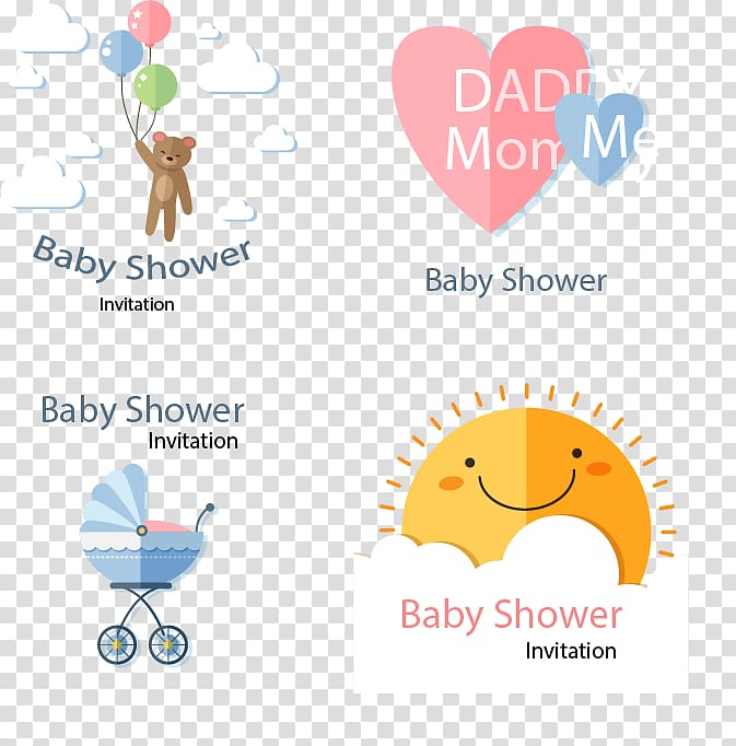 Infant , Neonatal invitation template transparent background PNG clipart