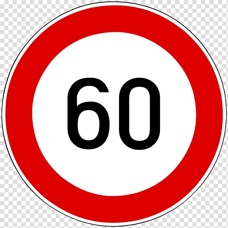 Speed limit Traffic sign Kilometer per hour, Road Sign transparent background PNG clipart