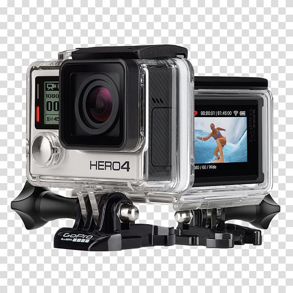 GoPro HERO4 Silver Edition GoPro HERO4 Black Edition Action camera 4K resolution, GoPro transparent background PNG clipart