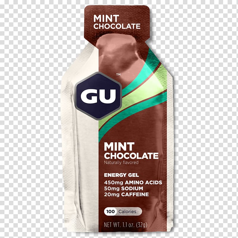 GU Energy Labs Energy gel Mint chocolate Carbohydrate, chocolate transparent background PNG clipart