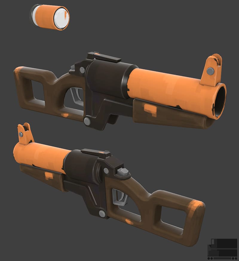 Team Fortress 2 Weapon Grenade launcher Firearm, grenade launcher transparent background PNG clipart