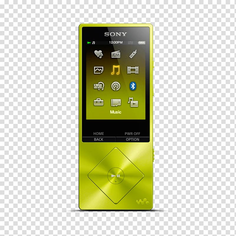 Digital audio Walkman High-resolution audio Sony MP3 player, Music player transparent background PNG clipart